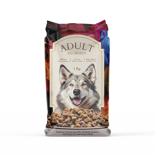 Envase flexible premium impreso con tecnología digital ArrowJet en el slider principal de Wabisa. Esta muestra nos acompaña a todas las ferias.