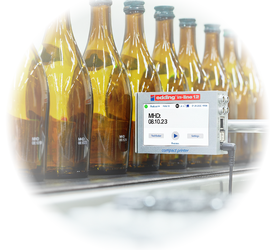 Codificación y marcado industrial con tintas blancas de alta resolución.